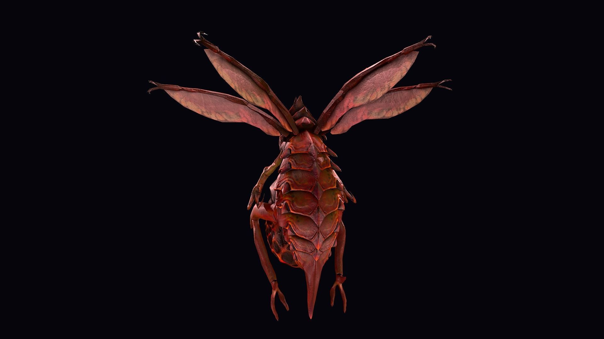 Drone Worker Low-poly 3D model_2