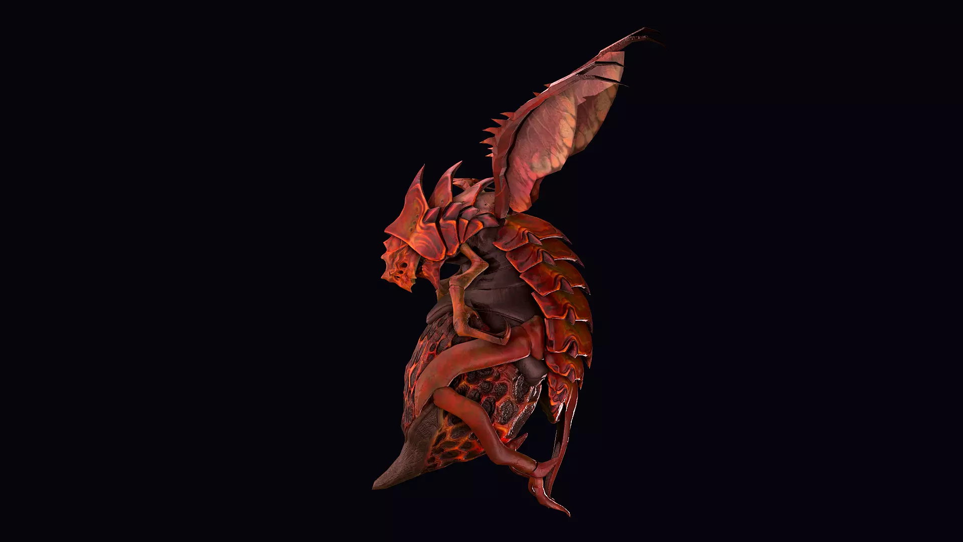 Drone Worker Low-poly 3D model_0