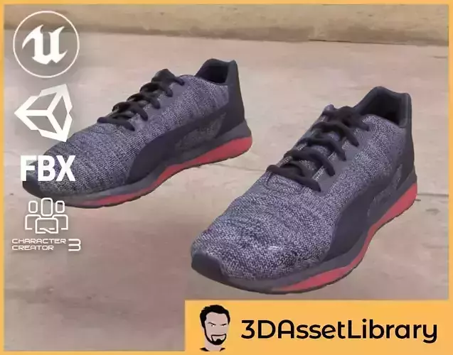 Trainers Full 3D Scan for Unreal Unity Reallusion FBX 3D model