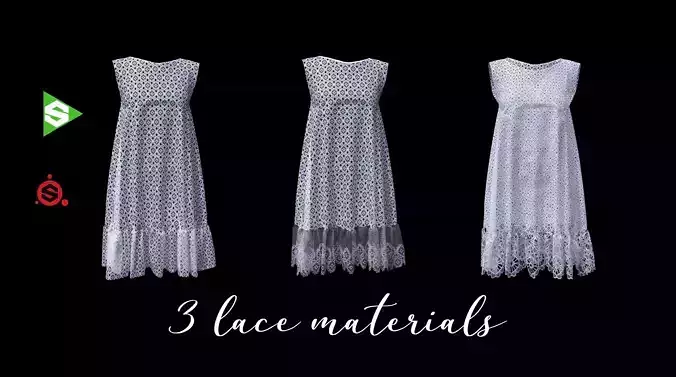 3 Procedural Lace Materials