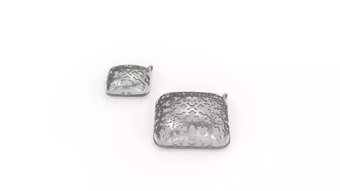 Ultra Vision Square Earrings and Pendant Set