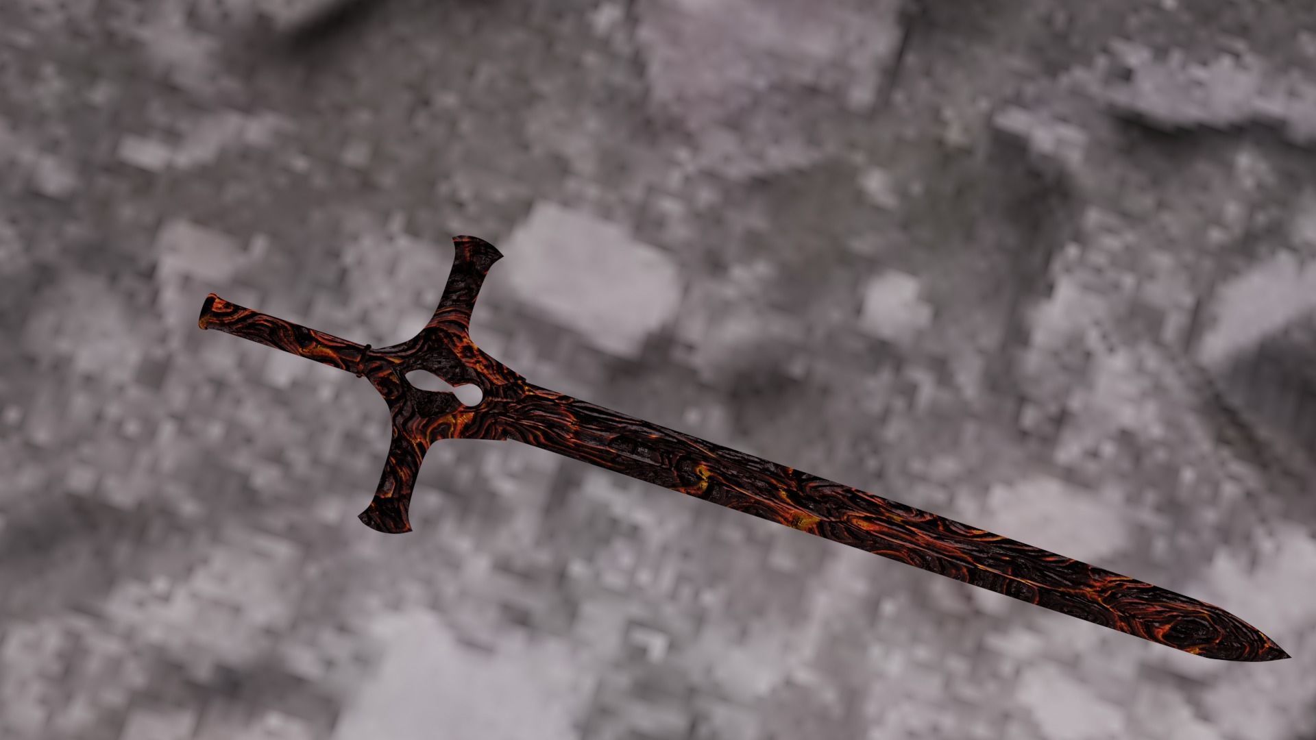 3D model volcanic sword-LAVA SWORD VR / AR / low-poly | CGTrader