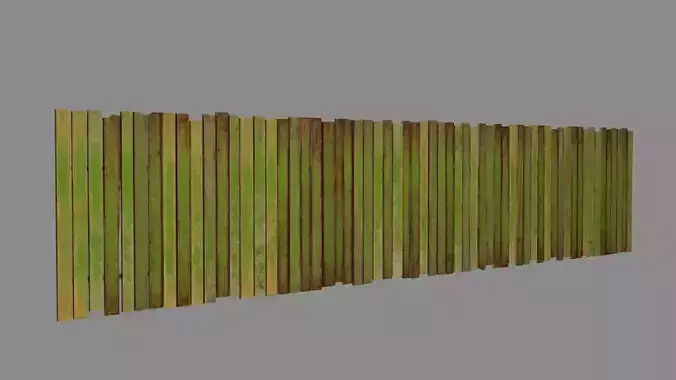 old fence Low-poly 3D model