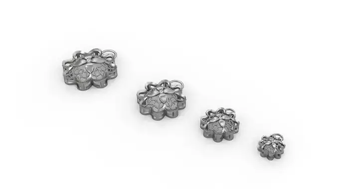 Ultra Vision Daisy and Leaf Pattern Women Pendant and Earring