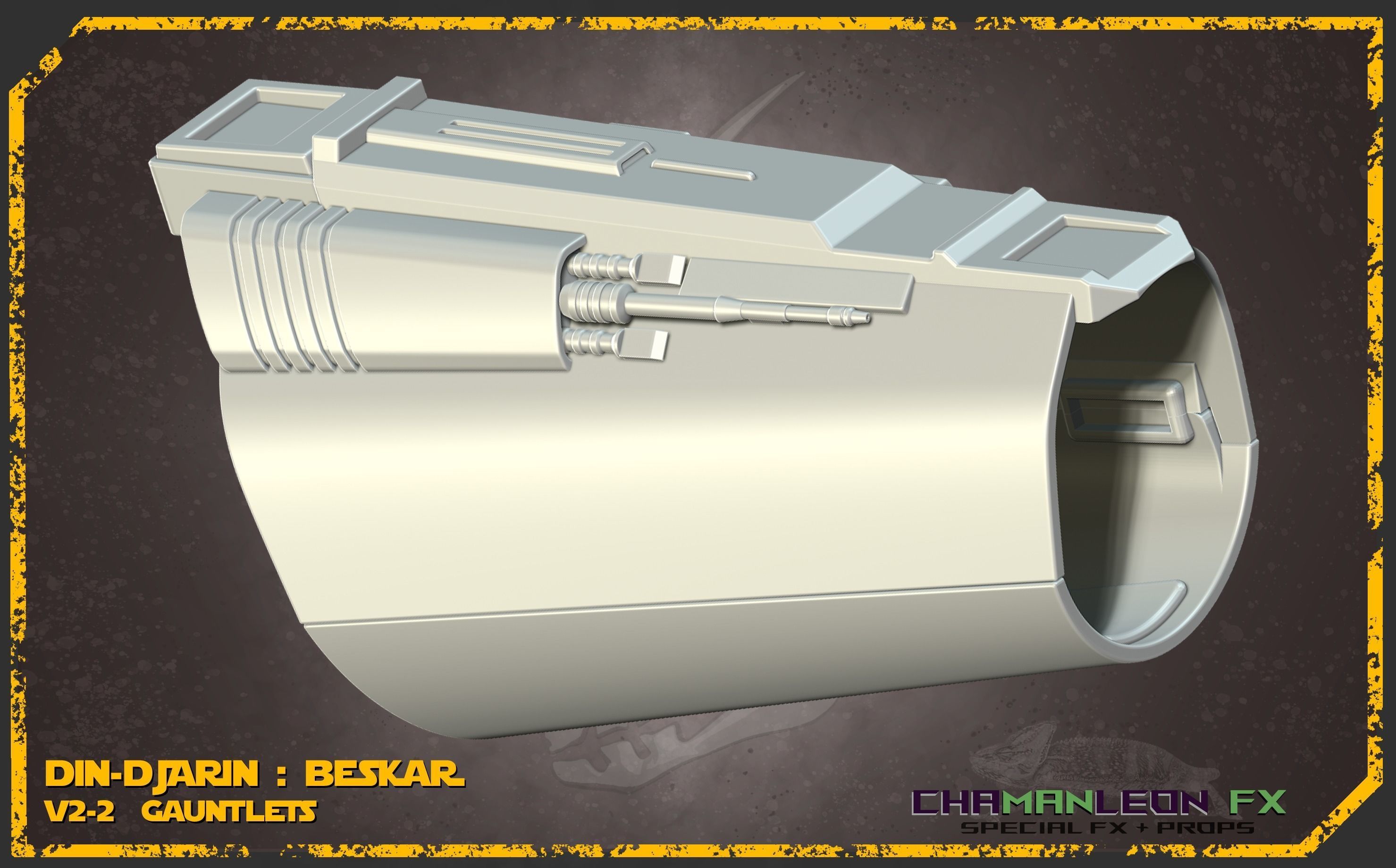 Din Djarin Mandalorian Beskar Gauntlets Cosplay Armor 3D print model_8