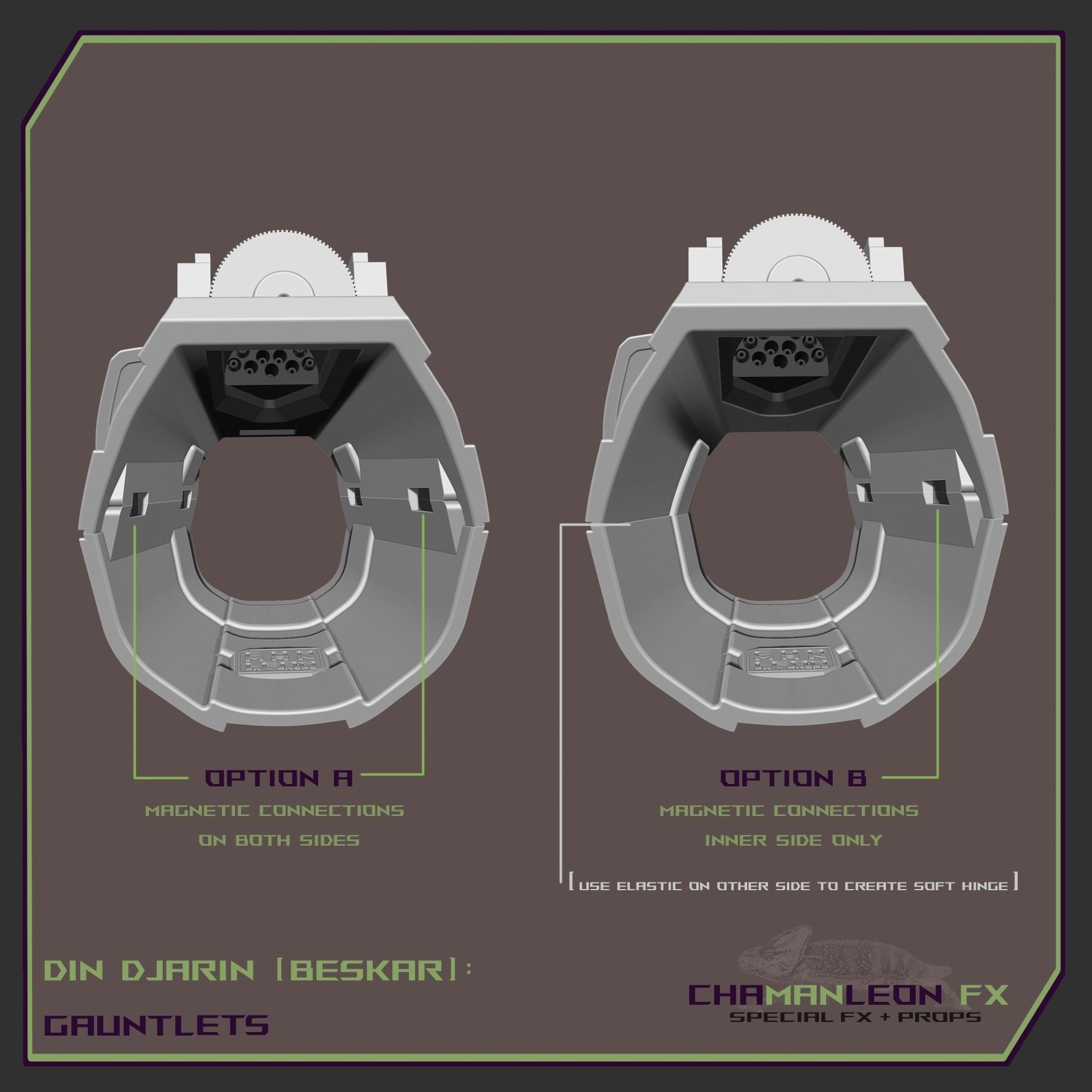 Din Djarin Mandalorian Beskar Gauntlets Cosplay Armor 3D print model_10