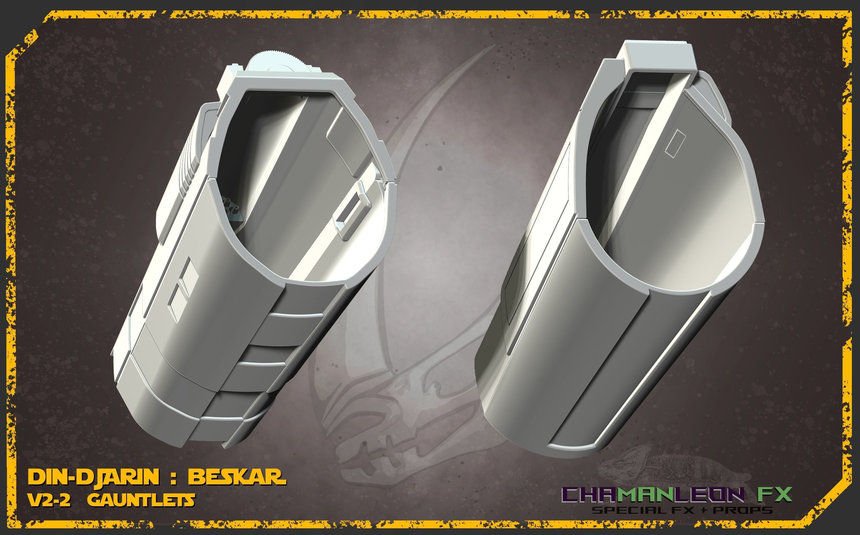 Din Djarin Mandalorian Beskar Gauntlets Cosplay Armor 3D print model_6