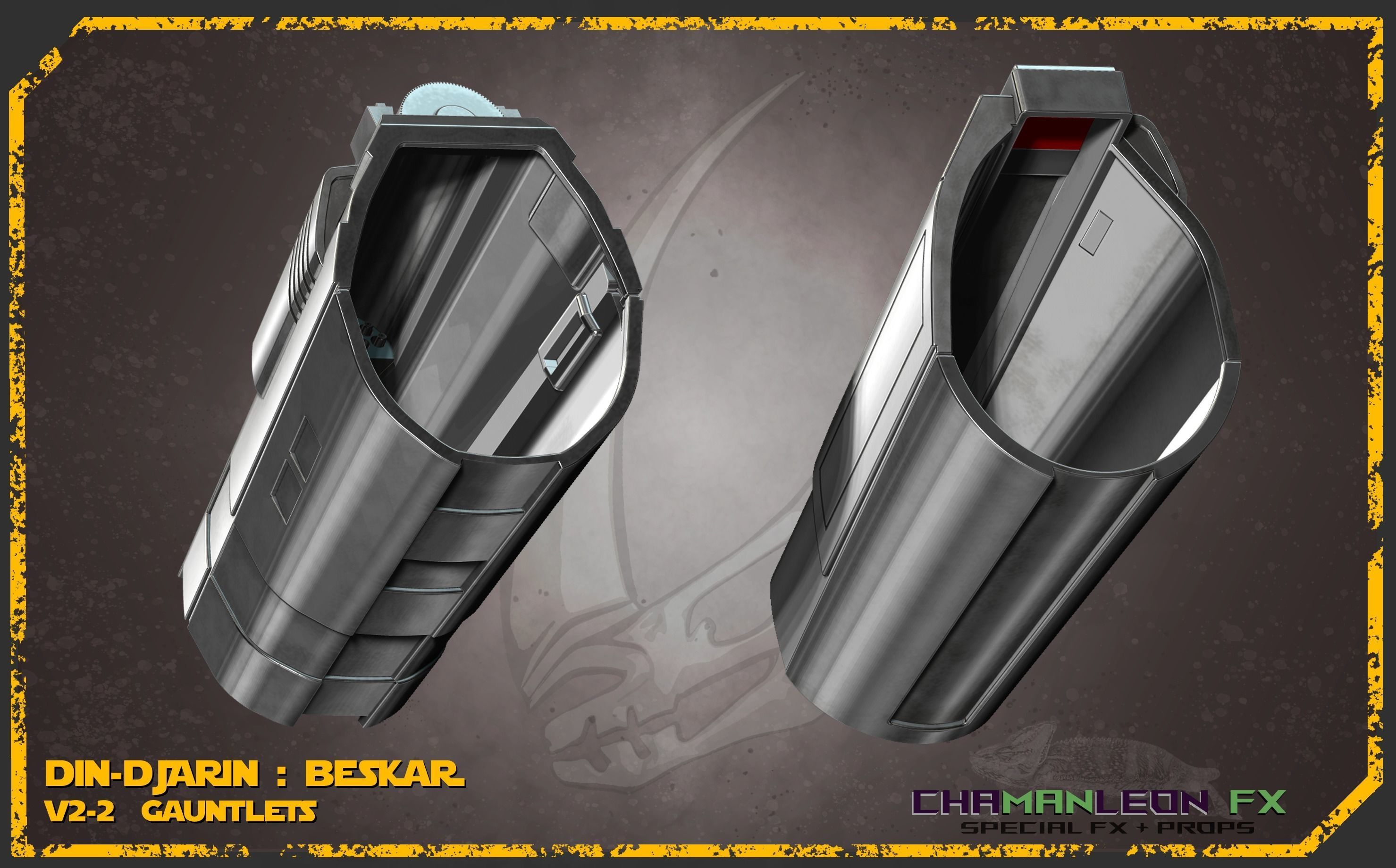Din Djarin Mandalorian Beskar Gauntlets Cosplay Armor 3D print model_2