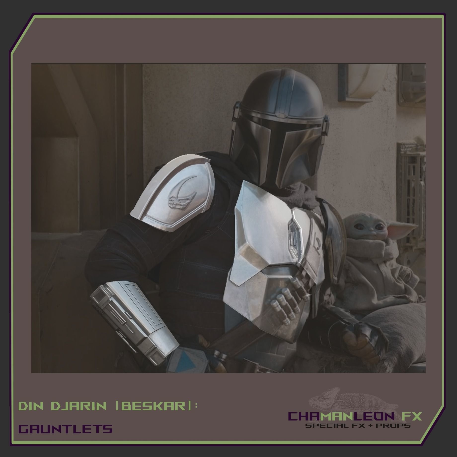 Din Djarin Mandalorian Beskar Gauntlets Cosplay Armor 3D print model_18