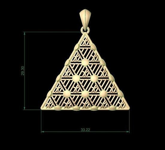 Ultra Vision Egypt Pyramid Women Pendant 3D print model