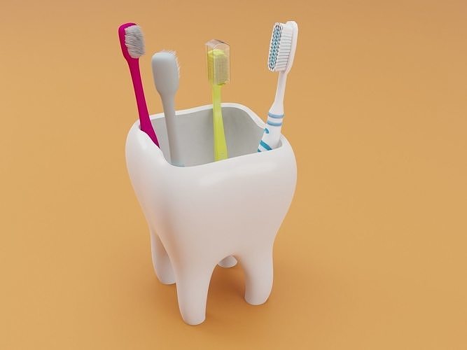Tooth Toothbrush Holder 3D print model