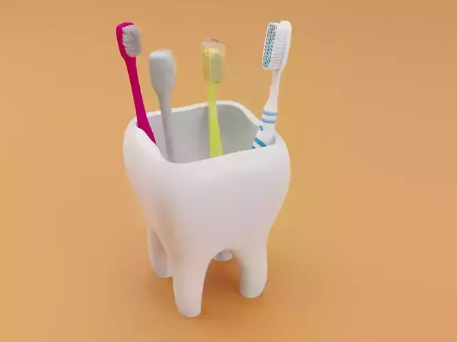 Tooth Toothbrush Holder 3D print model