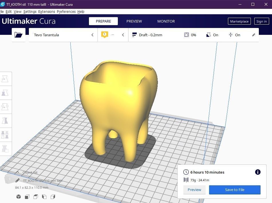 Tooth Toothbrush Holder 3D print model_1