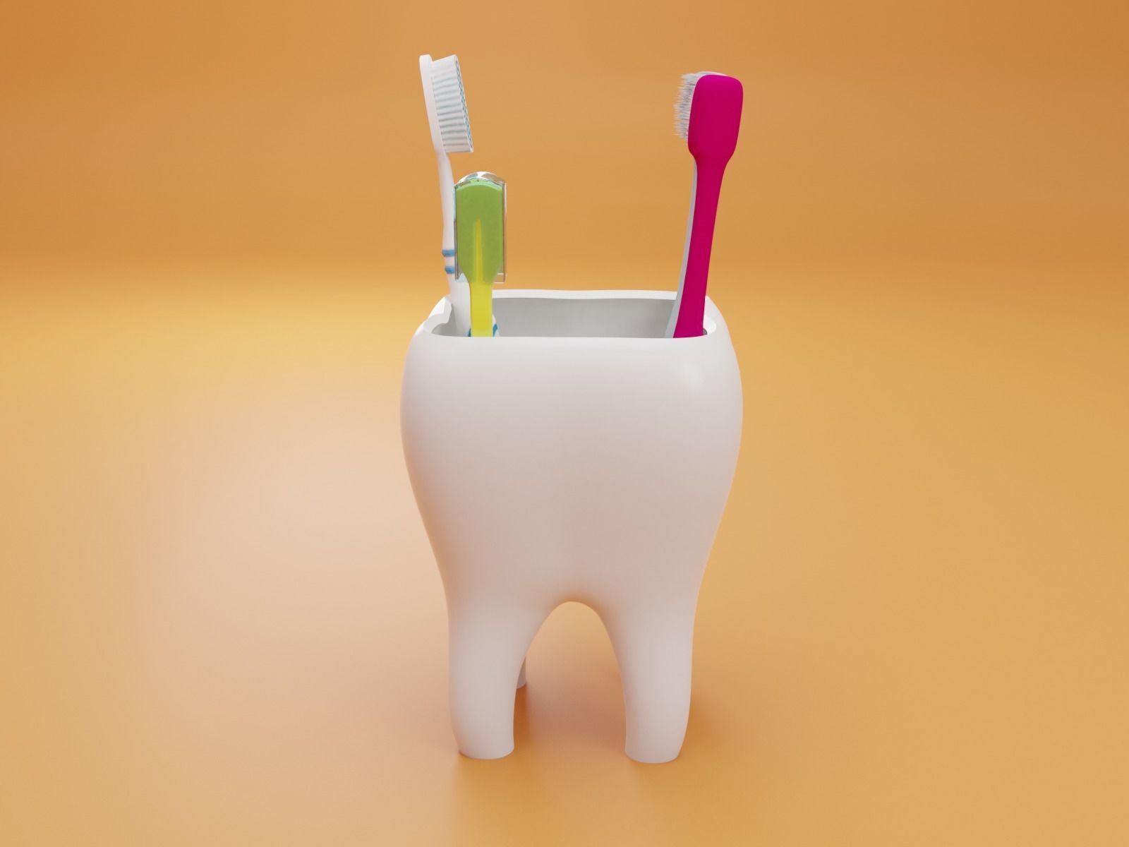 Tooth Toothbrush Holder 3D print model_6