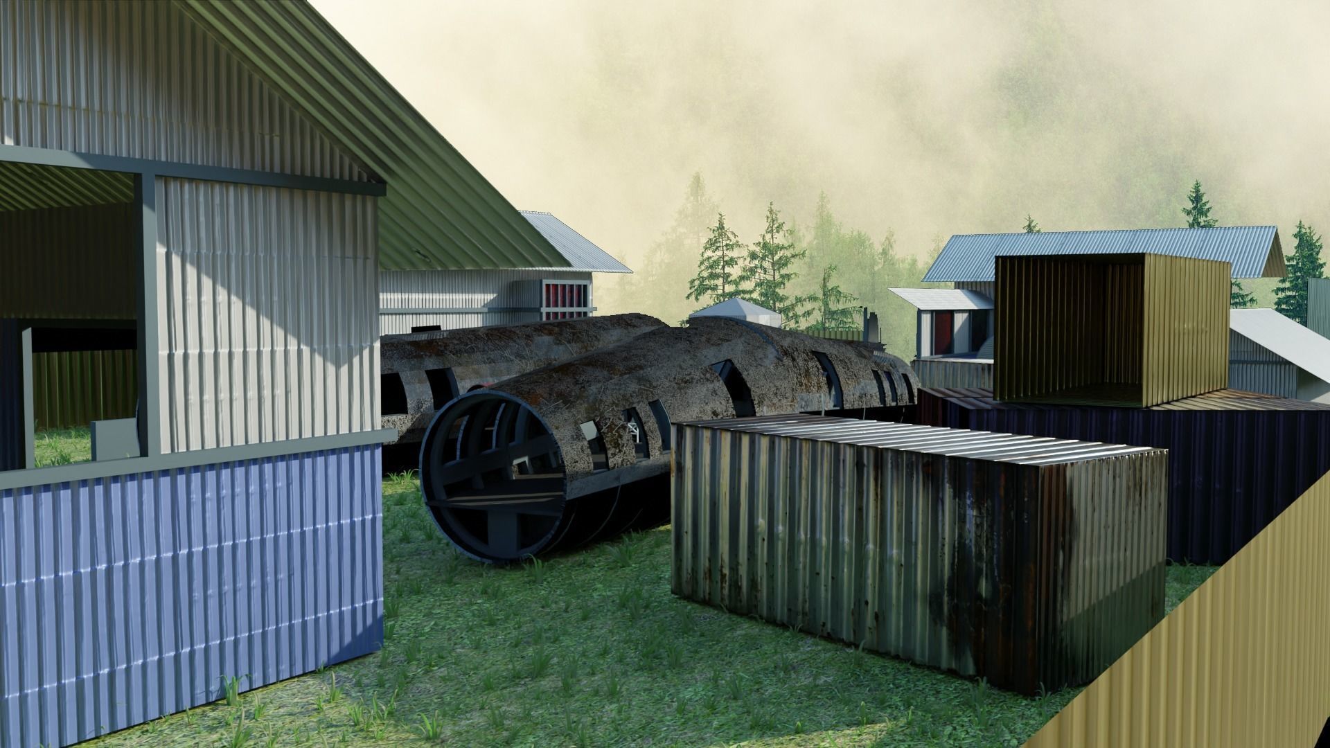 Scrapyard Environment 3D model_2