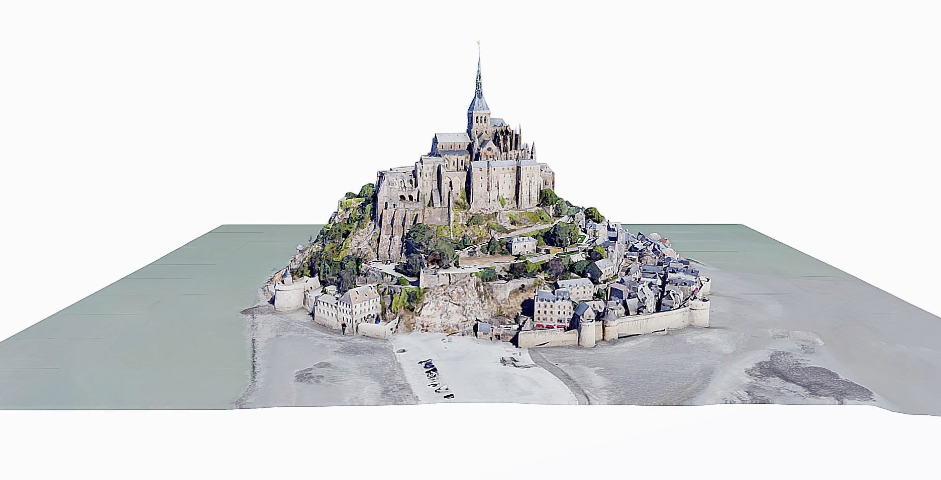 St Michaels Mount-Mont Saint Michel Low-poly 3D model_9