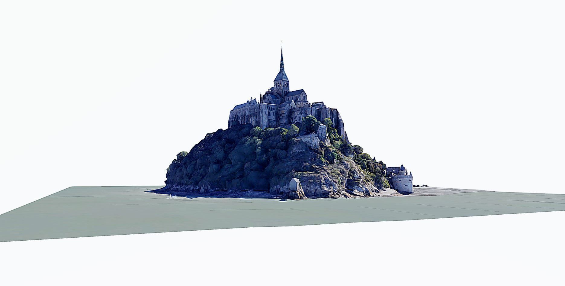 St Michaels Mount-Mont Saint Michel Low-poly 3D model_8