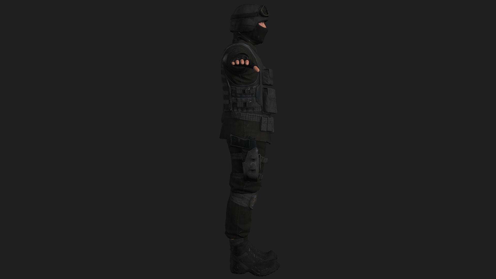 Male SWAT Officer 3D model_1