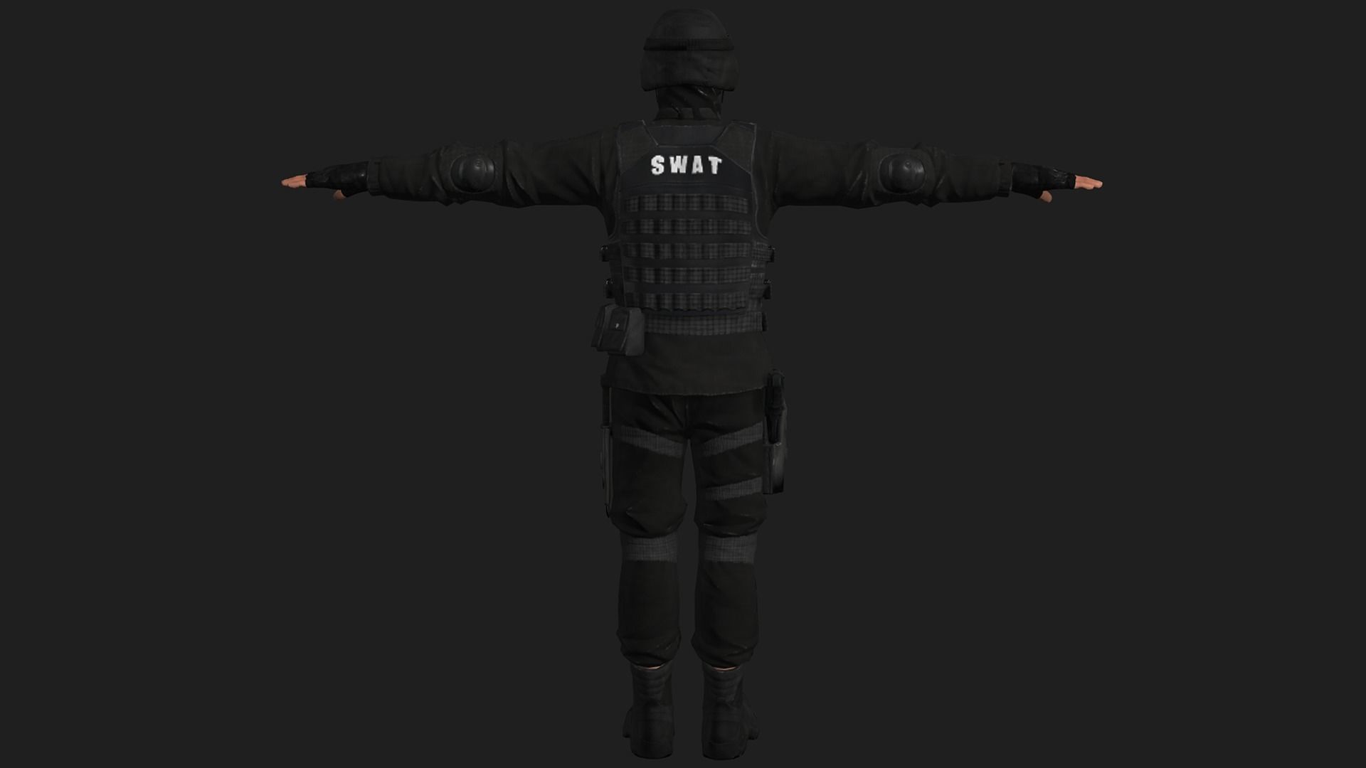 Male SWAT Officer 3D model_2