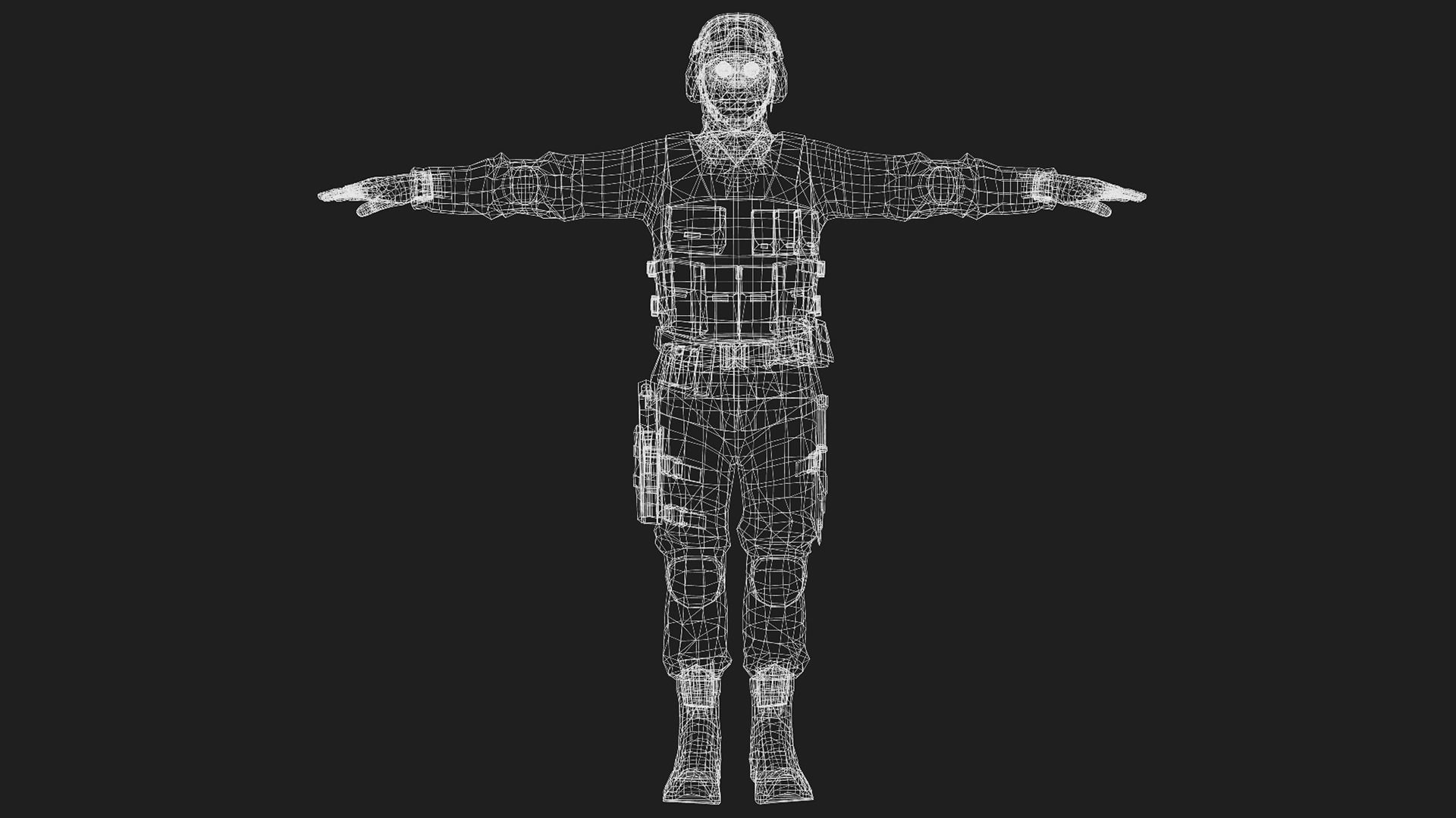 Male SWAT Officer 3D model_6