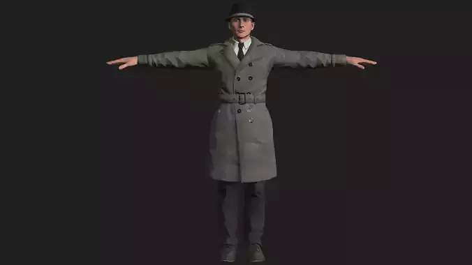 Old Fashion Detective 3D model