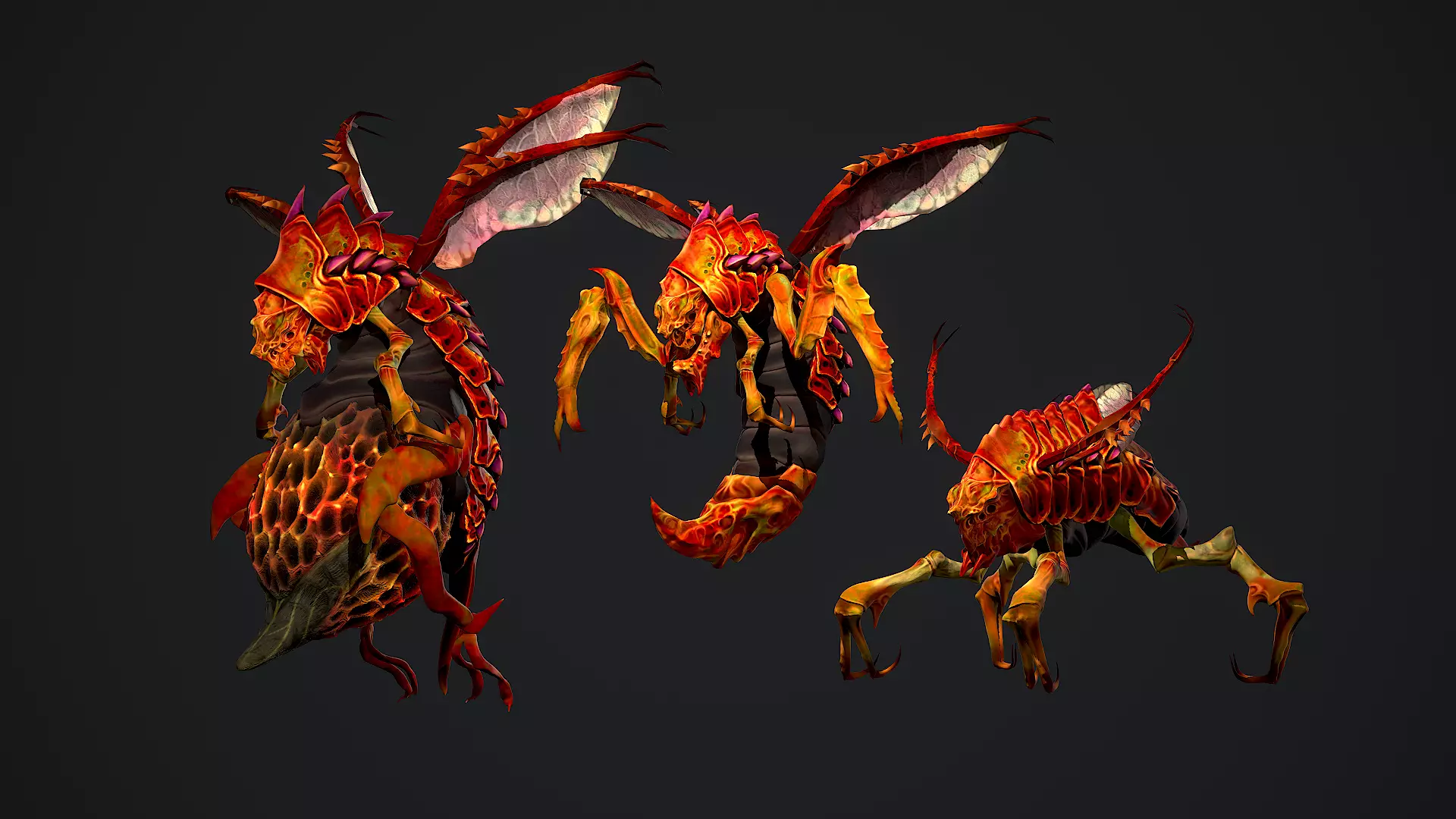 Insects family pack Zbrush models 3D model