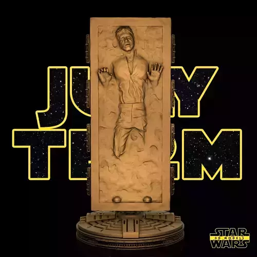 Han Solo On Carbonite Sculpture  - Tested and Ready for 3D  3D print model