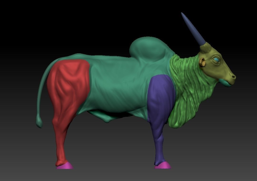 Indian Bull 3D model_9