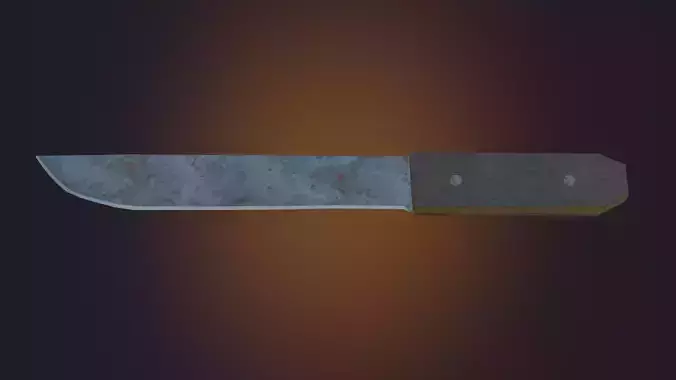 Old rusted kitchen knife PBR
