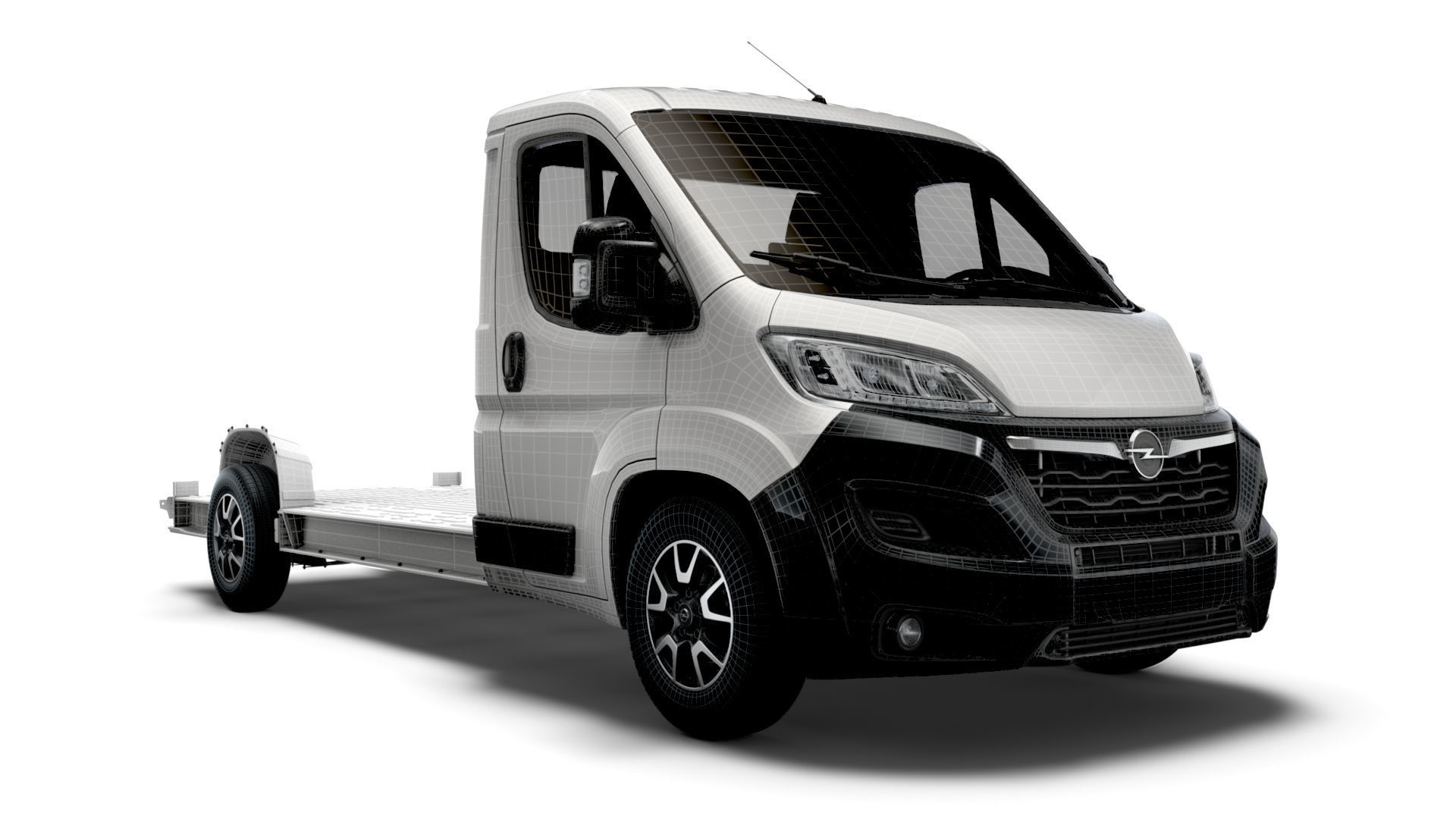 Opel Movano 3540 L4 platform cab 2022 3D model_12