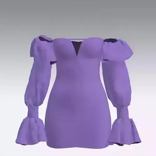 DRESS DRESS ruffle sleeve off shoulder