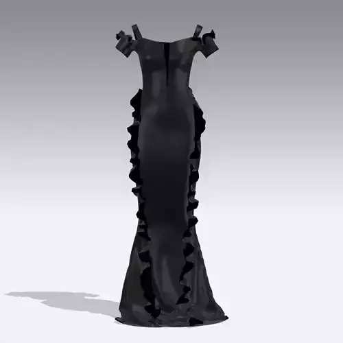 DRESS DRESS evening gown with ruffles