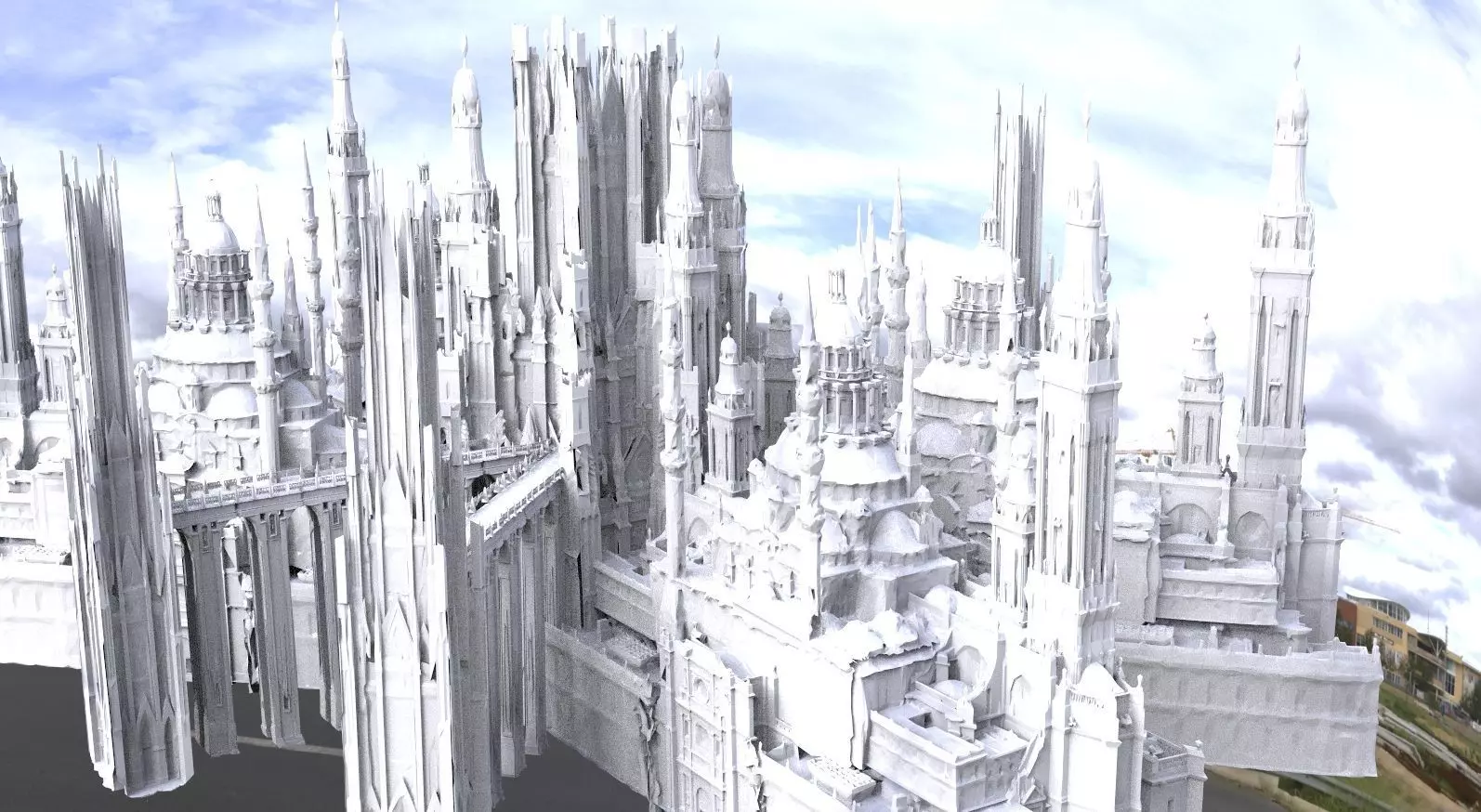 High Palace variation with separate chambers towers 3D model_0