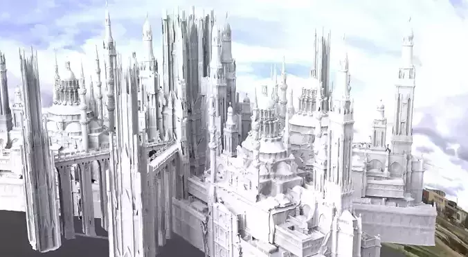 High Palace variation with separate chambers towers 3D model