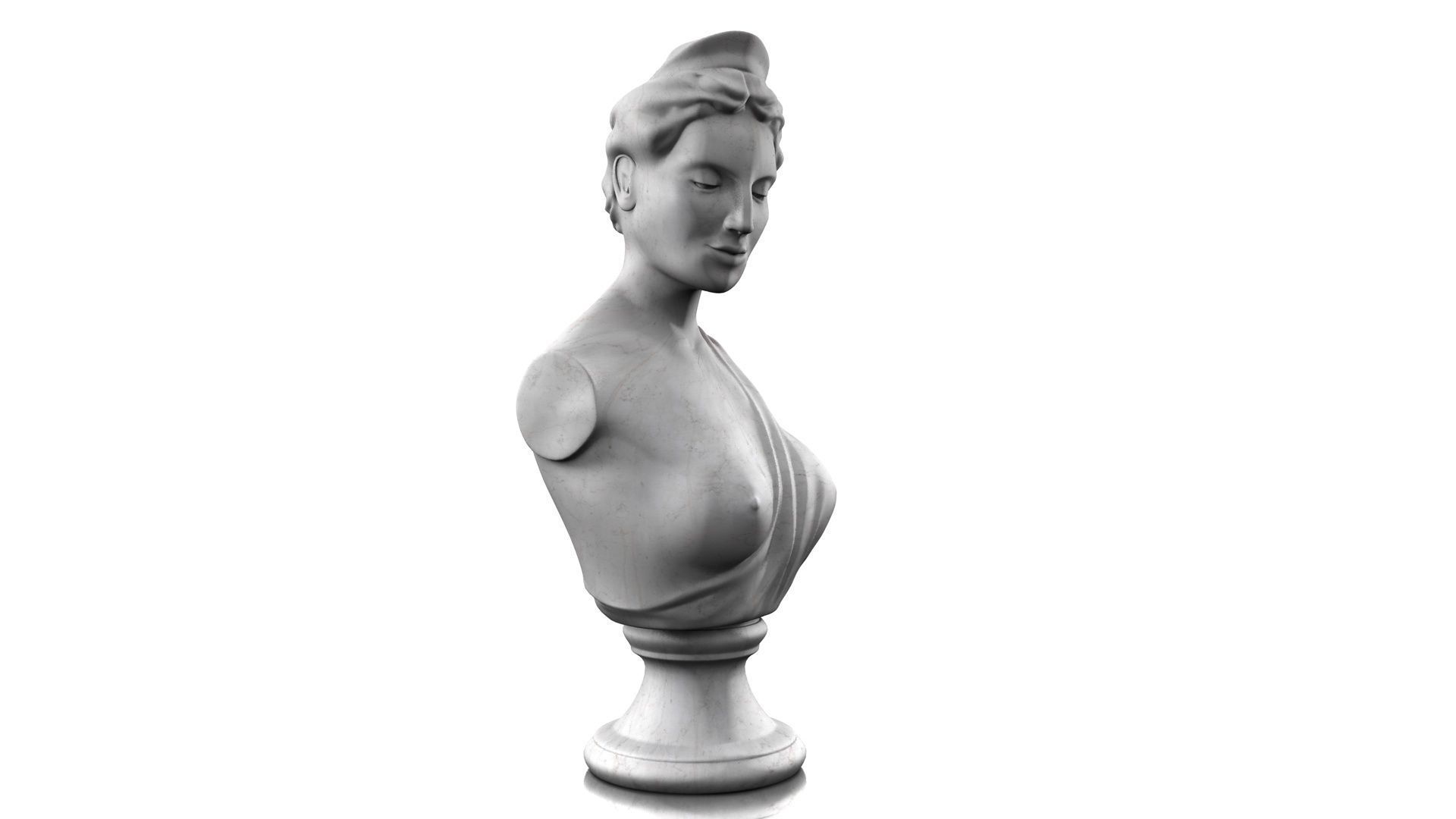 CLASSIC FEMALE BUST 3D model_2