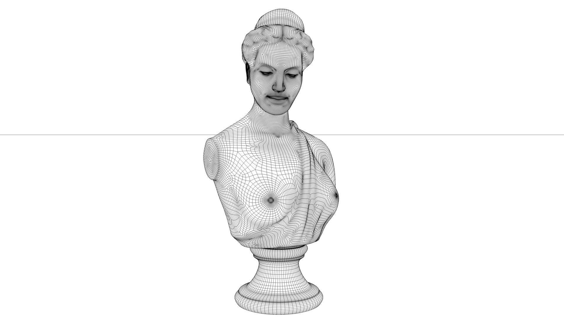 CLASSIC FEMALE BUST 3D model_10