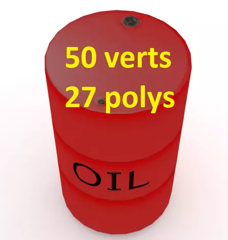 Oil Barrel-bulk- -low poly Low-poly 3D model