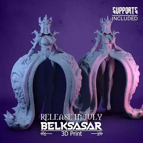 Priestess of Elder gods Normal and Nude 3D print model