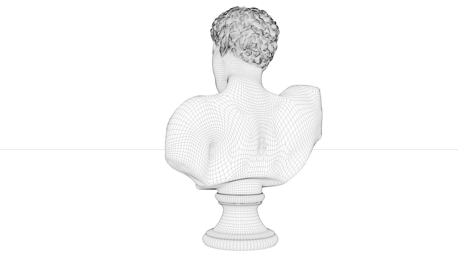 Classic male bust 3D model_12