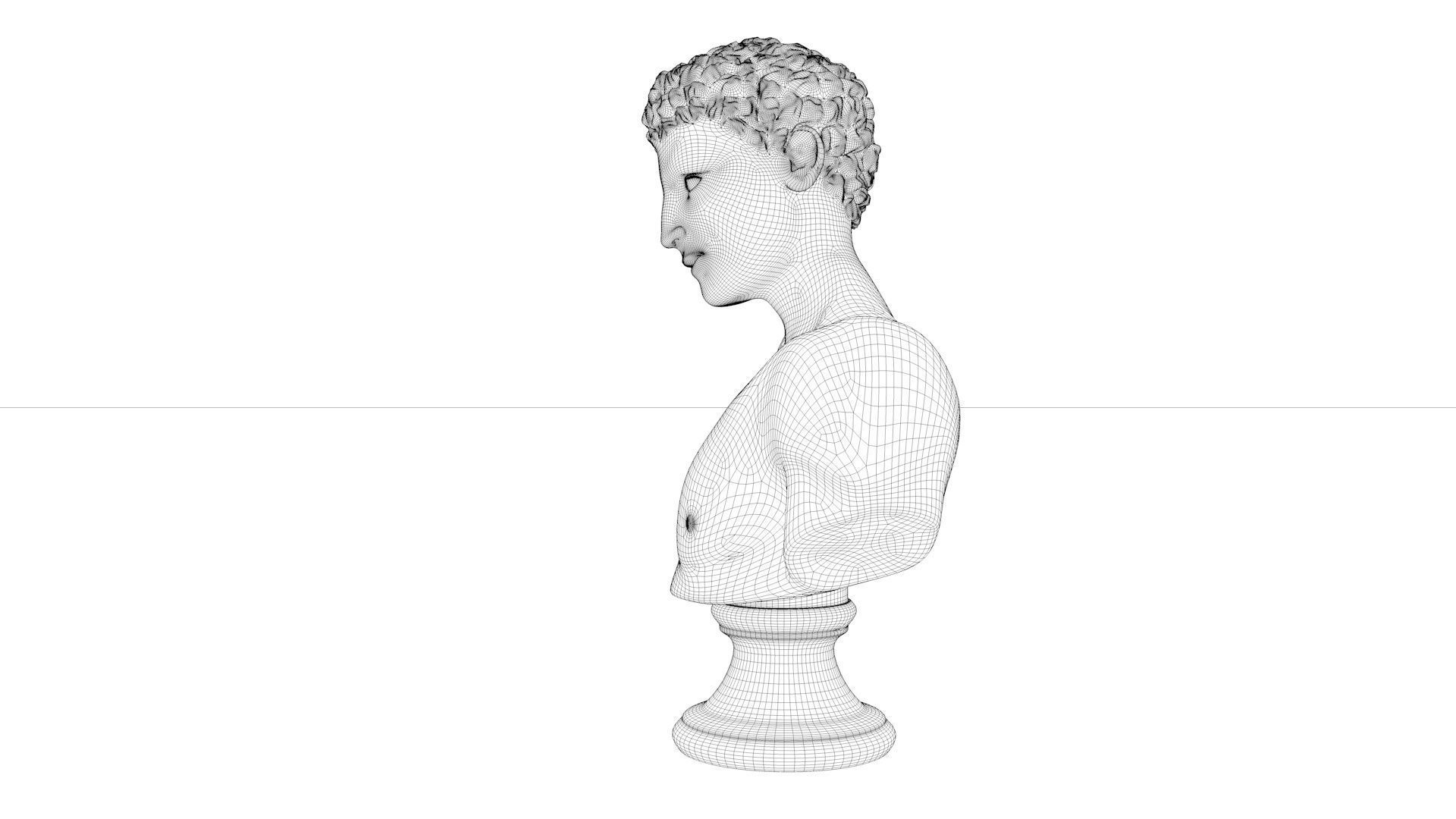 Classic male bust 3D model_11
