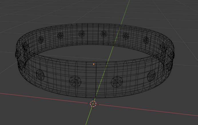 Ring low poly gold and Low-poly 3D model_3