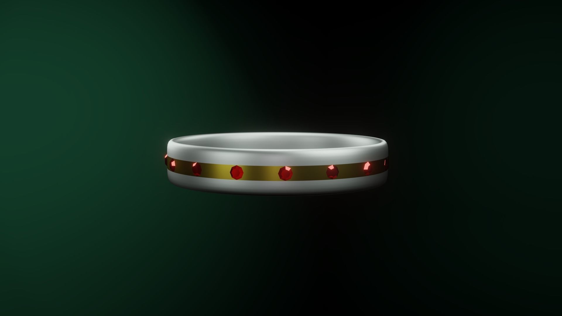 Ring low poly gold and Low-poly 3D model_1