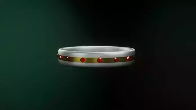 Ring low poly gold and