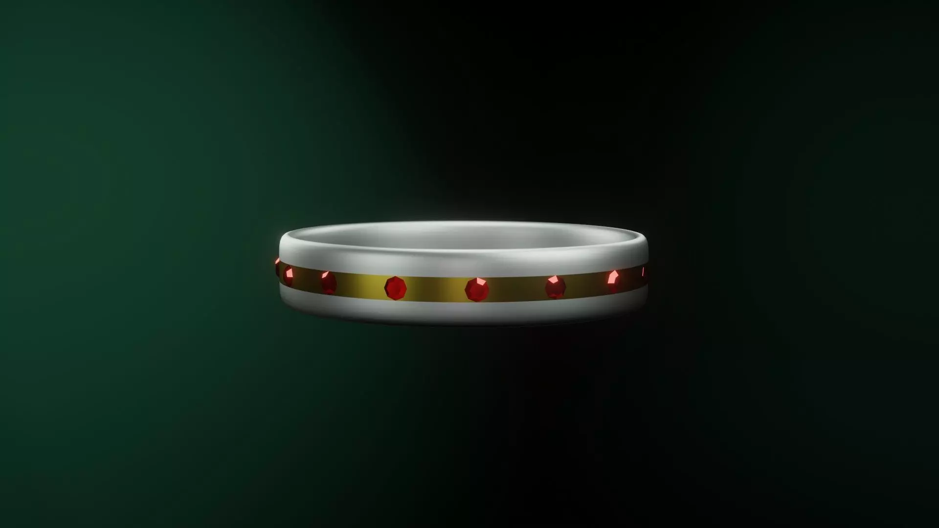 Ring low poly gold and Low-poly 3D model_0