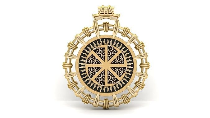 Kolyadnik Symbol Gold Pendant  3D print model