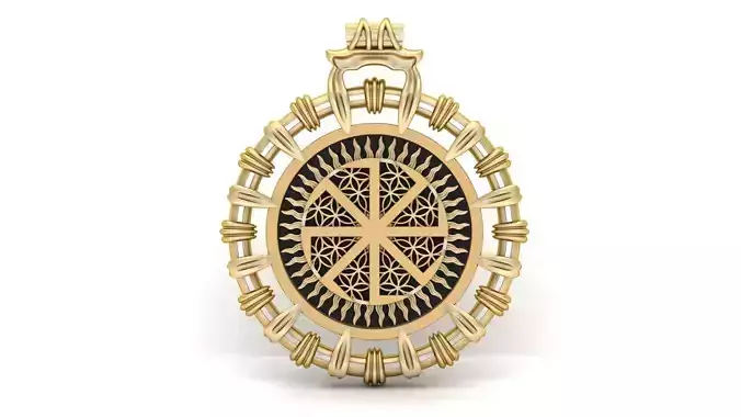 Kolyadnik Symbol Gold Pendant 