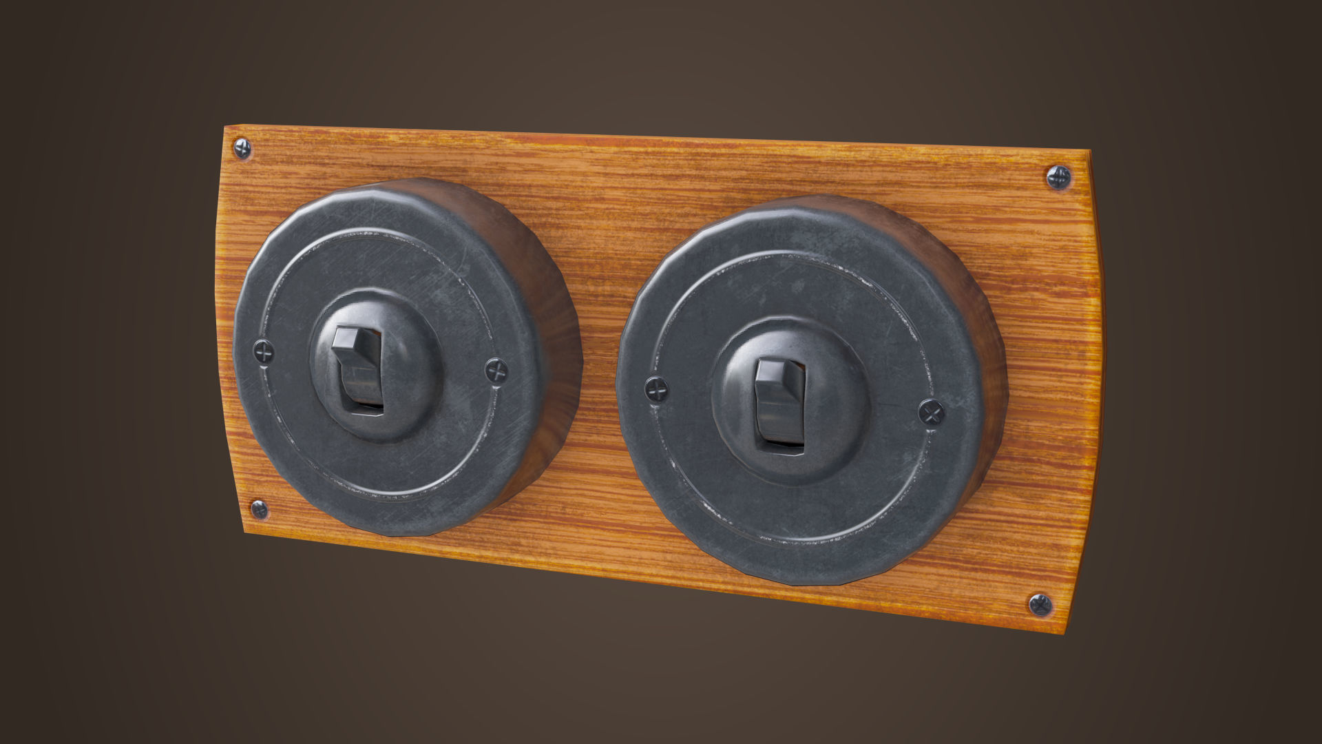 Vintage light switches Model set Low-poly 3D model_13