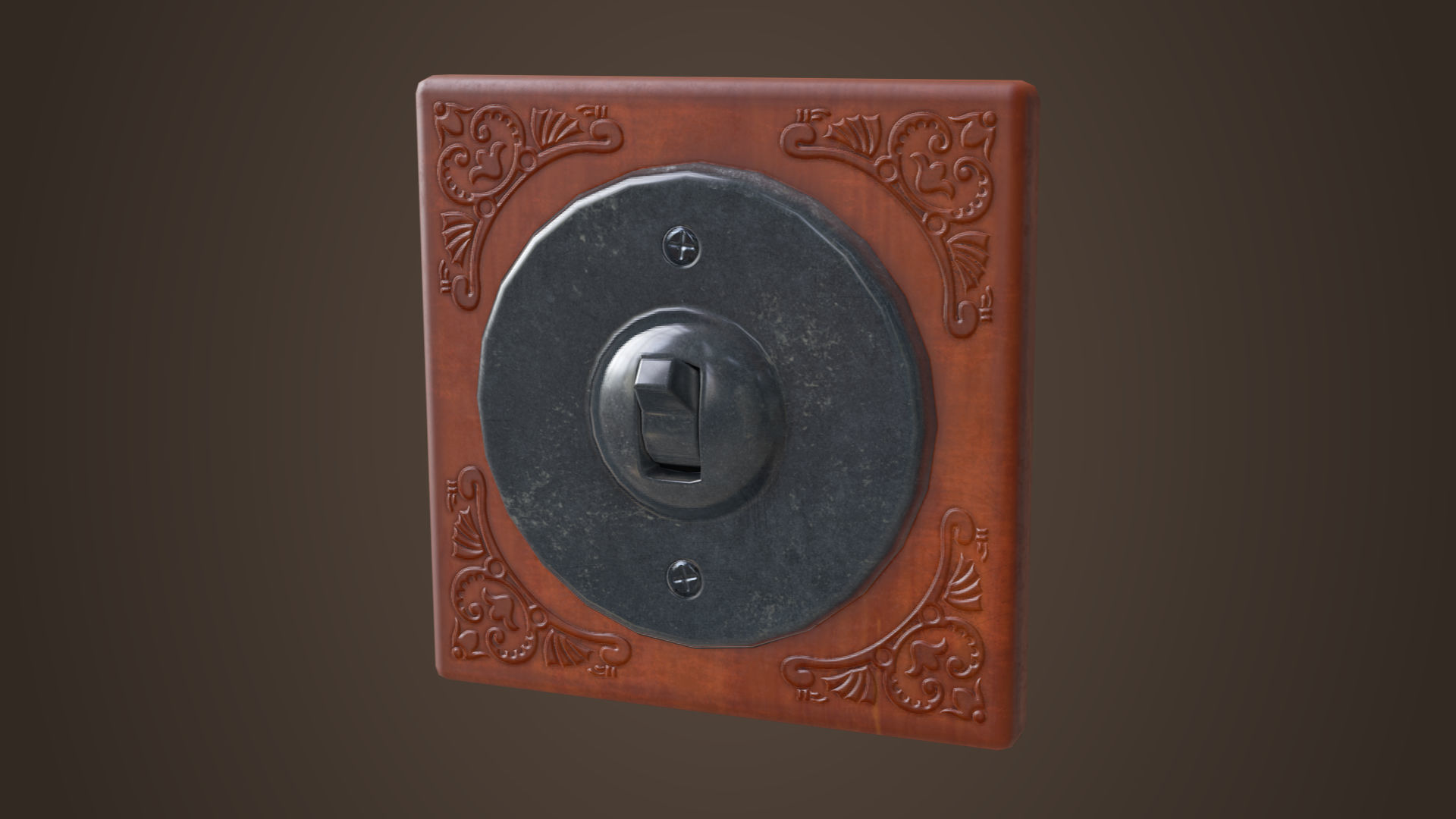 Vintage light switches Model set Low-poly 3D model_9