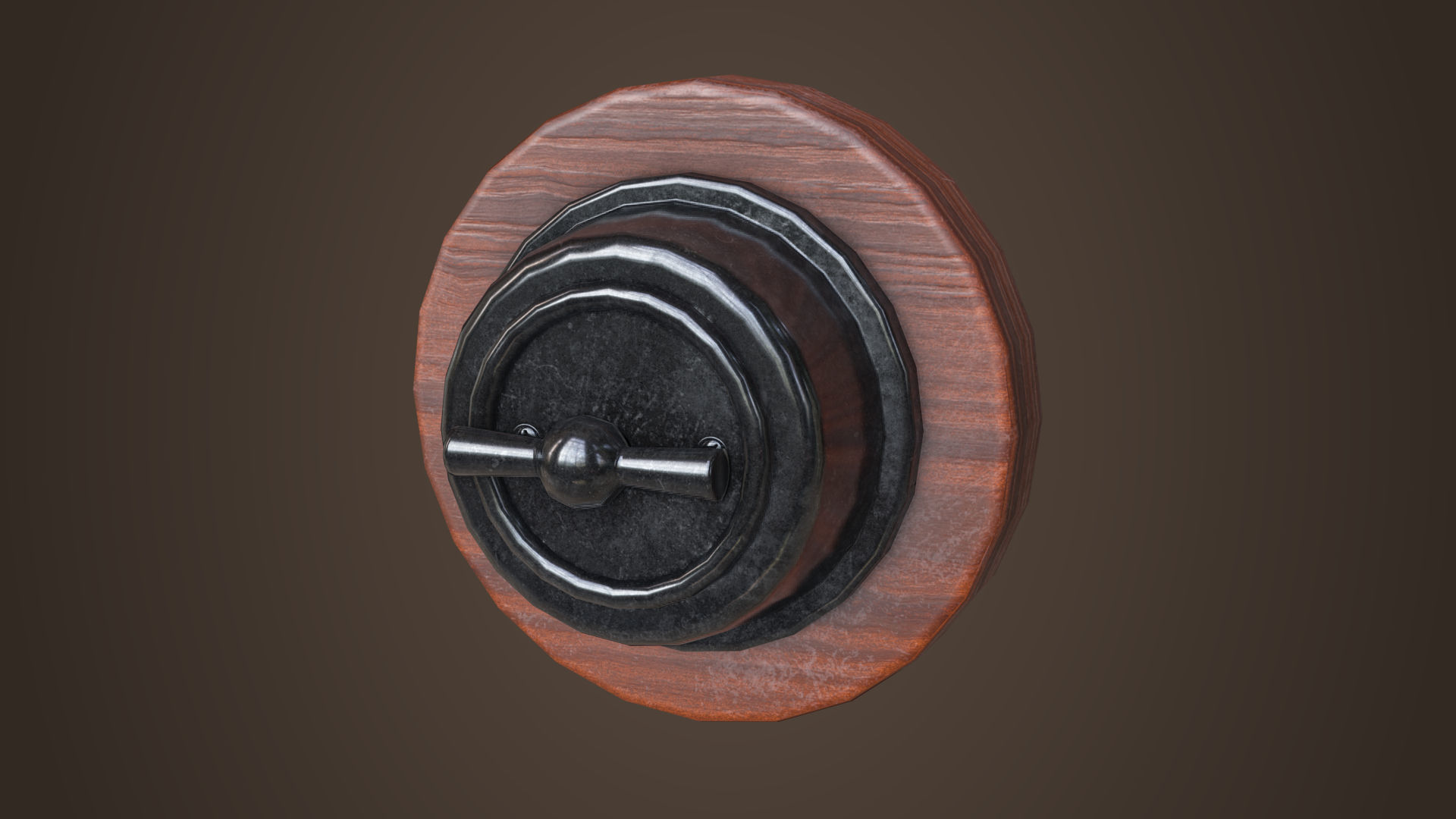 Vintage light switches Model set Low-poly 3D model_8