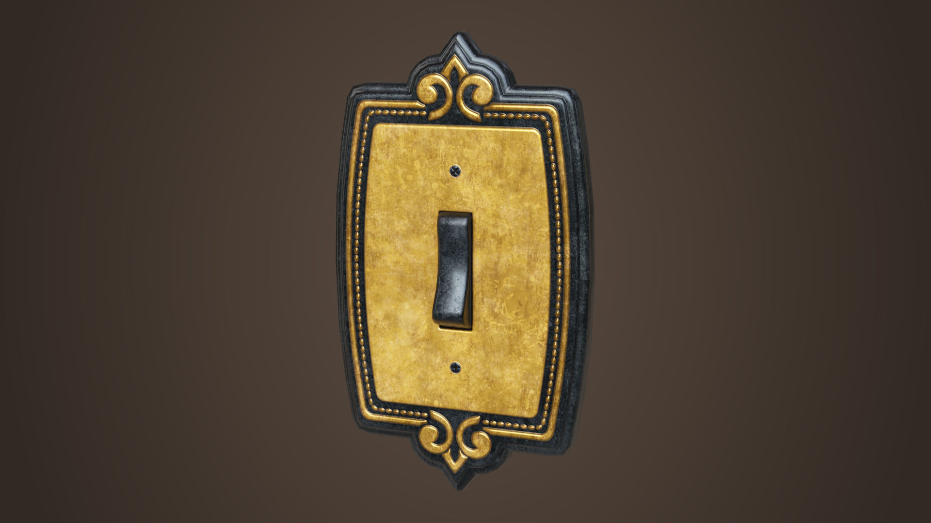 Vintage light switches Model set Low-poly 3D model_5
